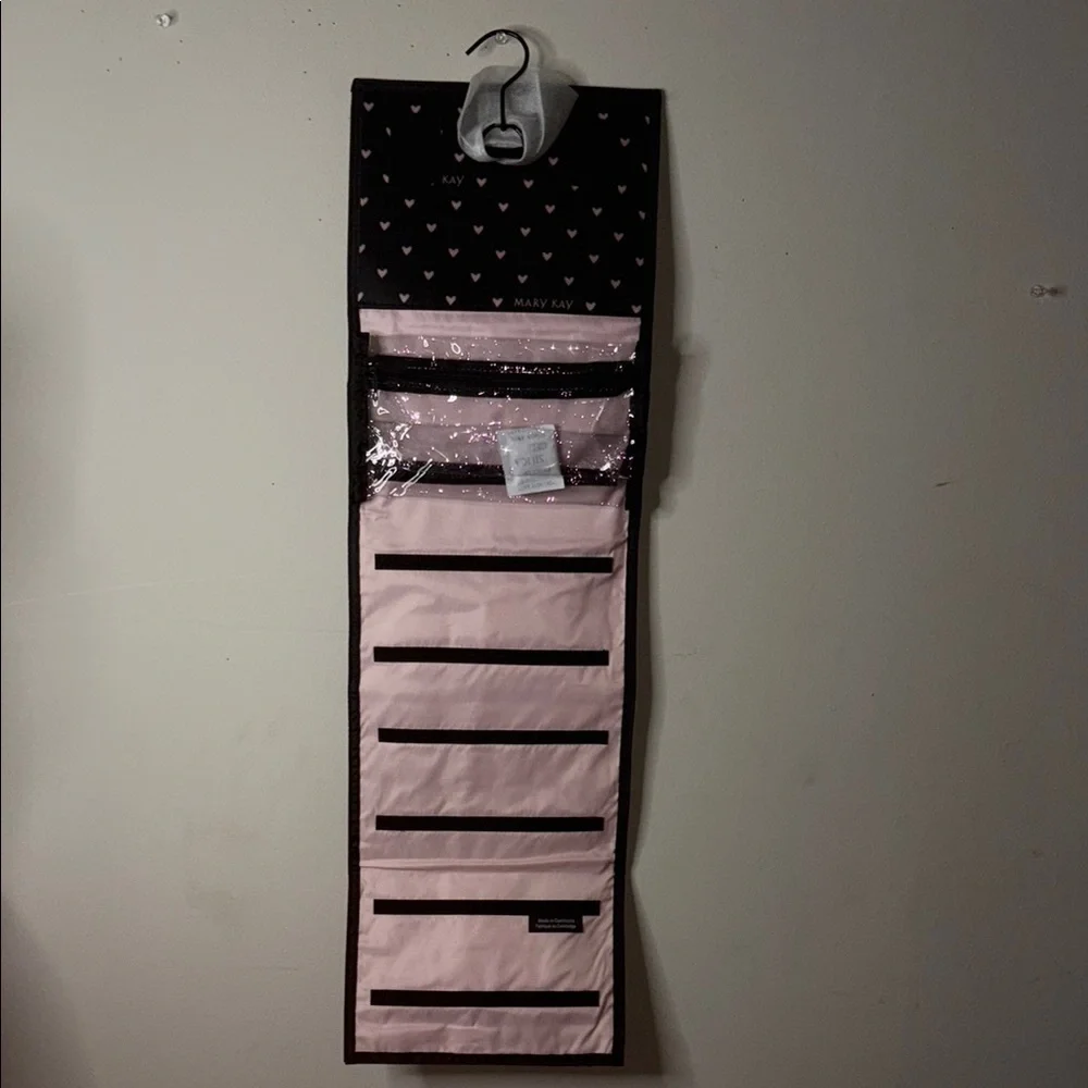 Mary Kay Black and Pink Jewelry Organizer with Collapsible Design
